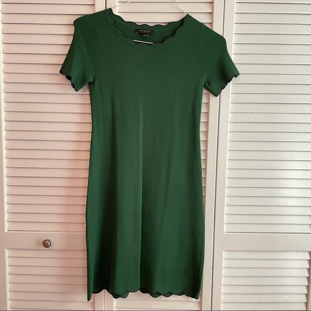Petite Ann Taylor scallop edge sweater dress